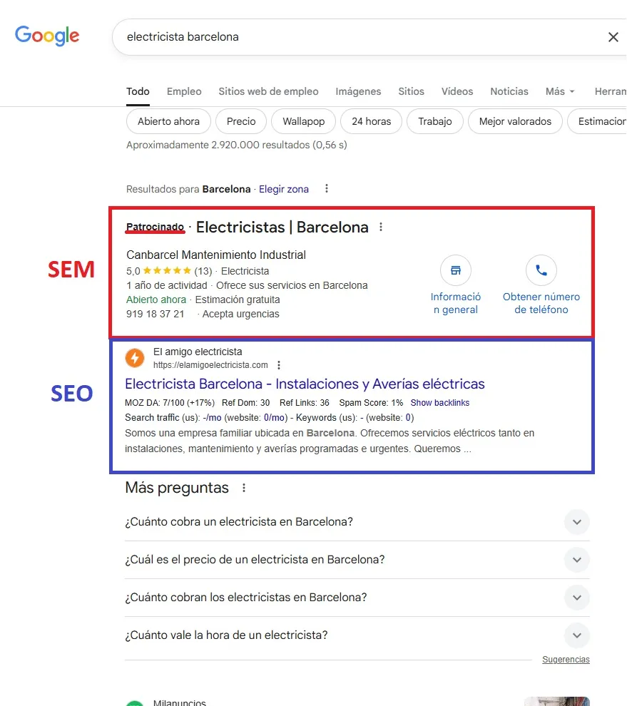 SEO y SEM comparativa estrategias marketing digital